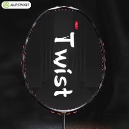 Badminton String Alpsport MHV5 5U 75g Wave Legal Original Max 38lbs 100Full Carbon Fibre Torsion Frame Racket Novice Professional 231208