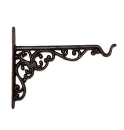 Cast Iron Hanger Wrought Iron Garden Hook Flower Pots Basket Wall Hanger Bracket With Expansion Screw3895465