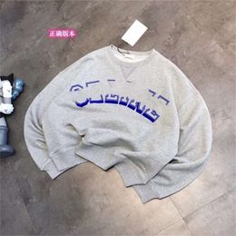 CEL's new autumn round neck pullover hoodie with letters looped long sleeves loose correct and lazy fashion label