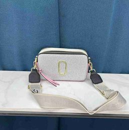 designer bag snapshot new multicolor shoulder bags camera women fashion tie dye luxury leather crossbody glitter strap purse grey bag 93Z3