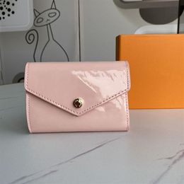 M41938 classic women cards holder credit card wallet VICTORINE luxurys designer patent leather folding wallets outdoor coin pouch 262P