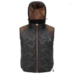 Hunting Jackets Mens Heated Vest Unisex Electric 8 Heating Zones Smart Rechargeable USB Charging Body Warmer Washable Lightweight Zip