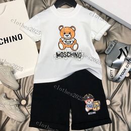 baby clothes Kid designer set kid designer two piece Short sleeved shorts luxury summer boys girls t shirt toddler clothe Cute little bear kids Set 2-12T more style 2024