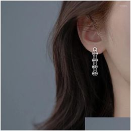 Dangle Chandelier Earrings Shiny Long Wire Tassel Star Women Korean Cute Elegant Pentagram Drop Earring Y2K Jewellery Delivery Ot8Uh