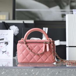 Top 10A Mirror quality Sheepskin Cosmetic Bags Small Vanity Case Women Luxury Designer Handbag With Box C095