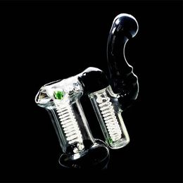 Smoking Pipes Thick Glass Mini hammer Heavy Bubbler handle spoon oil burner smoking pipe for dry herbQ240515