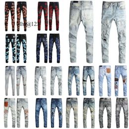 Jeans Black Designer For Mens Pant Stacked Embroidery Distressed Ripped Biker Slim Strai D Wholesale 2 Pieces 10% Dicount