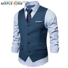 Men's Vests 9 Colour Mens Vest Casual 2020 Formal Social Business Gilet Steampunk Come Homme Mariage Waist Coat For Men Suit Vest S-6XL Q231208