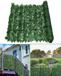 Artificial Leaf Garden Fence Screening Roll UV Fade Protected Privacy Wall Landscaping Ivy Panel Decorative Flowers Wreaths7373742