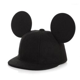 Ball Caps Fashion Parent-Child Mouse Ears Wool Baseball Cap Children Animal Flat Brim Beach Women Men Snapback Hat Kids Hip Hop Ha287A