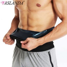 Mens Sauna Sweat Belt Waist Trainer Body Shaper Abdomen Reducer Weight Loss Slimming Shapewear Tummy Fat Burner Fiess Corset