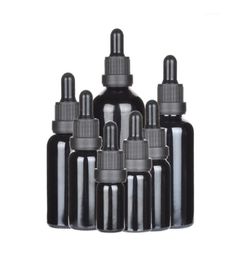 Storage Bottles Jars 12 X 5ml 10ml 20ml 30ml 50ml 100ml Empty Black Glass Dropper 1oz Transparent Oil Piepette Container Vial17745027