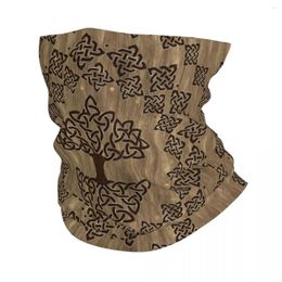 Scarves Yggdrasil Bandana Neck Cover Printed Tree Of Life With Triquetra Mask Scarf Warm Face Hiking Unisex Adult All Season