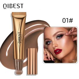 Blush QI Liquid Contour With Cushion Applicator Highlight Shimmer Natural Soft Moisturizing Cream Liquid Blush For Cheek Cosmetics 231208