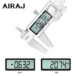 Vernier Callipers AIRAJ High-precision Digital Calliper Stainless Steel Long Waterproof Vernier Calliper Level Multi-function Measuring Tool 231207