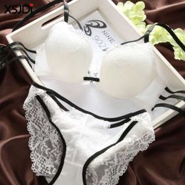 2021 Sexy Transparent Women's Lace Push-up Ladies Embroidered Ultra-thin Bra Underwear Set