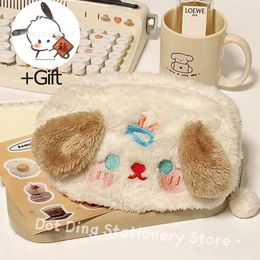 Kawaii Puppy Pencil Cases Cute Large Capacity Korean School Pen Bag For Girls To Useful Pouch Stationery Supplies