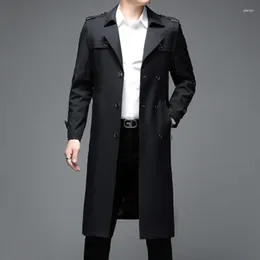 Men's Trench Coats High Quality S Coat Fashion Windbreak Jacket England Style Business Casual Solid Long Men Outerwear