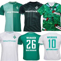 Werder Bremen SOCCER JERSEYS 23/24 Marvin Ducksch Leonardo Bittencourt BLACK GREEN 23 24 FRIEDL PIEPER FOOTBALL SHIRTS TOP QUALITY men