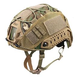 Ski Helmets 1PCS Tactical Helmet Cover for Fast MH PJ BJ Helmet Airsoft Paintball Army Helmet Cover Military Accessories Cycling Helmet Net 231208