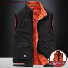 Men's Vests Multi-pocket Vest Mesh Sleeveless Jacket Clothing Men Work Summer Men's MAN Woven Tactical Military Jackets Plus Size Outerwear Q231208