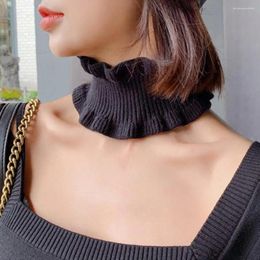 Scarves Neck Warmer Winter Women Knit Fake Collar Elastic Windproof Warm Scarf Fashion