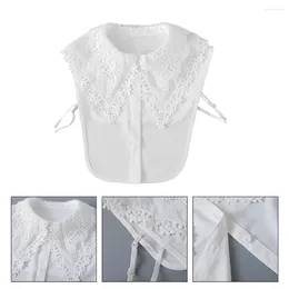 Pendant Necklaces False Collar Chiffon Blouse Lace Lady Hollow Out Detachable Fake Collars Shirt