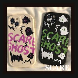 Creative ghost iPhone cell phone Case silicone Anti Shock Case For iPhone 12 Pro Max 13 14 15 Plus