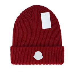 Stylish wool knitted hat for women designer cap for men knitted MoncKler cashmere hat for winter warm hat M-7