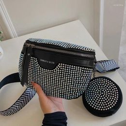 Waist Bags Rhinestones Bag For Women Luxury Belt Fashion Shoulder Crossbody Chest Female Fanny Pack Brand Packs