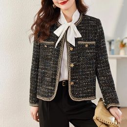 Women's Jackets Explosive Fragrant Short Coat Autumn/Winter S-2XL Tweed Female High Quality