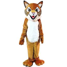 Christmas Tiger WildCat Mascot Costume Cartoon Character Outfits Halloween Carnival Dress Suits Adult Size Birthday Party Outdoor Outfit