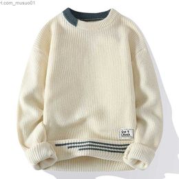 Men's Sweaters Men Vintage Twist Sweater Round Neck Male Fit Knitted Pullover Loose Harajuku Mens Retro Sweaters MulticolorsL231113