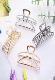 Geometric Large Hairpin New Alloy Metal Grab Clip Hair Adult Hairpin Claw Clip Accessories Hair Large Geometry Simple17405627