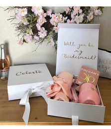 Personalised Bridesmaid Proposal gift Box Will you be my Maid of Honour Proposal Box Custom wedding Flower Girl keepsake boxes 214136376