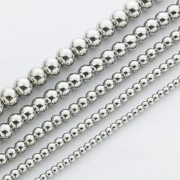 Chains Custom Size 4/6/8/10mm Heavy Men's Women's Jewellery Handmade Silver Colour Stainless Steel Beads Ball Chain Necklace Or Bracelet
