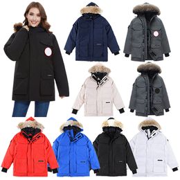 Expedition G08 Down Jacket Canada Parka Mens Coat Real Fur Womens Jackets Winter Outwear Ladys Coats High Quality Parkas With Badge Size XS-XXL