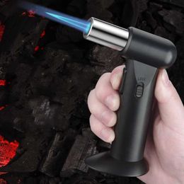 Torch Windproof Barbecue Kitchen Cooking No Gas Turbine Cigar Lighter Large Capacity Spray Gun Jewelry Metal Welding Gift for Men