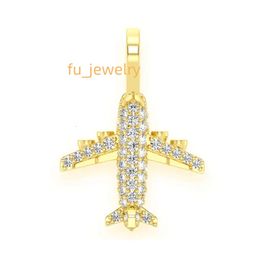 Premium and Luxury Fine Jewelry DEF VVS1 0.4 CTS and 10 Grams Custom Airplane Moissanite Diamond Pendant