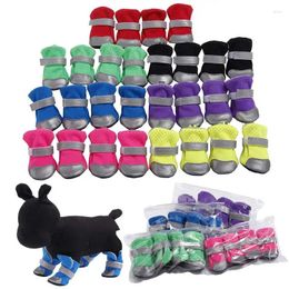 Dog Apparel 4pcs/Set Reflective Chihuahua Winter Puppy Shoes For Small Breeds Pug Boots Rain Buty Dla Psa Waterproof Protector