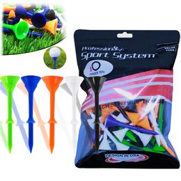 Golf Tees 100 Pcs Unbreakable Upgrade Reusable Golf Plastic Tees 8m Big Cup Reduce Friction Side Spin Bulk for Men Women 231207