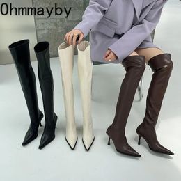 Boots Winter Woman Over the Knee High Boots Fashion Thin High Heel Ladies Long Boots Shoes Sexy Women's Mordern Boats 231207