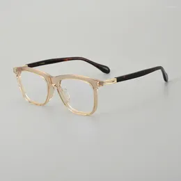 Sunglasses Frames WYT Plate Pure Titanium Men And Women Square Large Frame Retro Myopia Glasses Can Be Equipped With Lenses