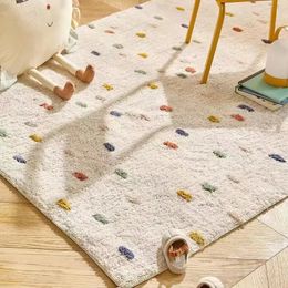 Carpets Children Furry Carpet Spotted Rug for living Room Modern Floor Mat Room Decor Bedroom Plush Mat 231207