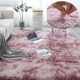 Carpets 14090 Plush Carpet Living Room Decoration Fluffy Rug Thick Bedroom Carpets Anti-slip Floor Soft Lounge Rugs Solid Large Carpets 231207