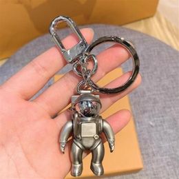 2021 Astronaut Space Robot Letter Fashion Silver Metal Keychain Car Advertising Waist Key Chain Chain Pendant Accessories260V