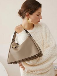 Evening Bags High-Grade Brand Leather Bag 2023 Single Shoulder Crossbody Fashion Underarm Simple Solid Color Handbag For Woman