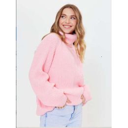 Pullover Kaschmirpullover Herbst/Winter Stehkragen Pullover Einfarbig Lose Gestrickt 857