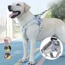 Dog Training Obedience Multifunctional Pet Harness Medium Large Reflective Outdoor Comfort Breathable Vest Chest Strap For 231206