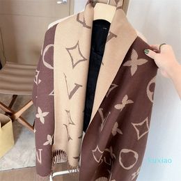 designer for women Luxury Winter Scarf Warm Fashion Scarf Shawl AB Side Printed Letters Rabbit Velvet Classic Temperament Mens Scarf Gift